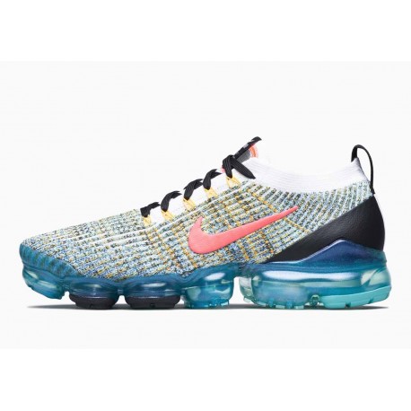 Nike Air VaporMax Flyknit 3 Turquoise Cramoisi pour Homme