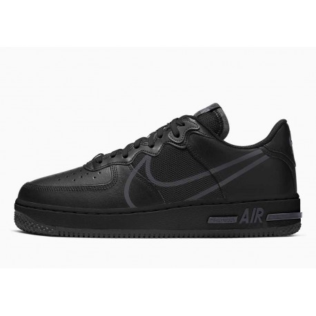 Nike Air Force 1 REACT Noir Anthracite pour Homme